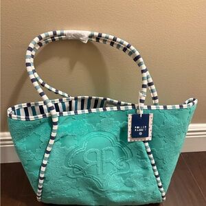 Roller Rabbit x Target Teal Embossed Tote Bag